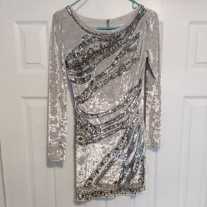 Silver Sequence Bodycon dress by Kimchi Blue